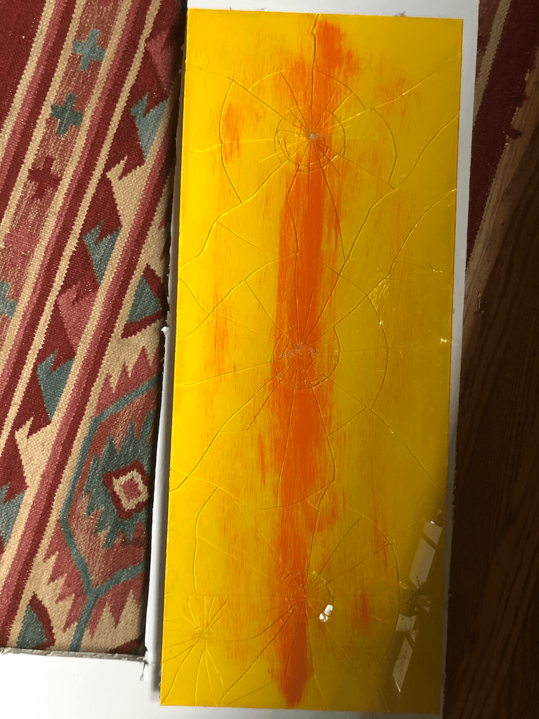 My first attempt at shattered glass art