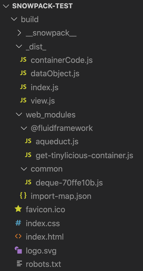 File explorer showing build directory structure