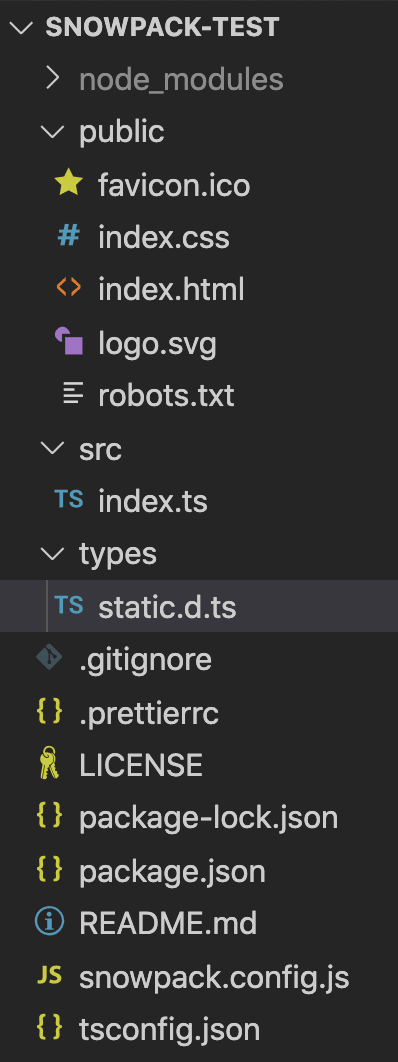 File explorer showing project directory structure